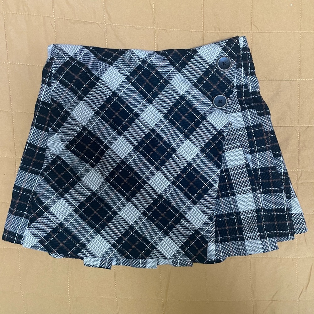 Zara girls plaid skirt